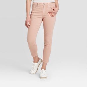 Pink High Rise Skinny Jeans